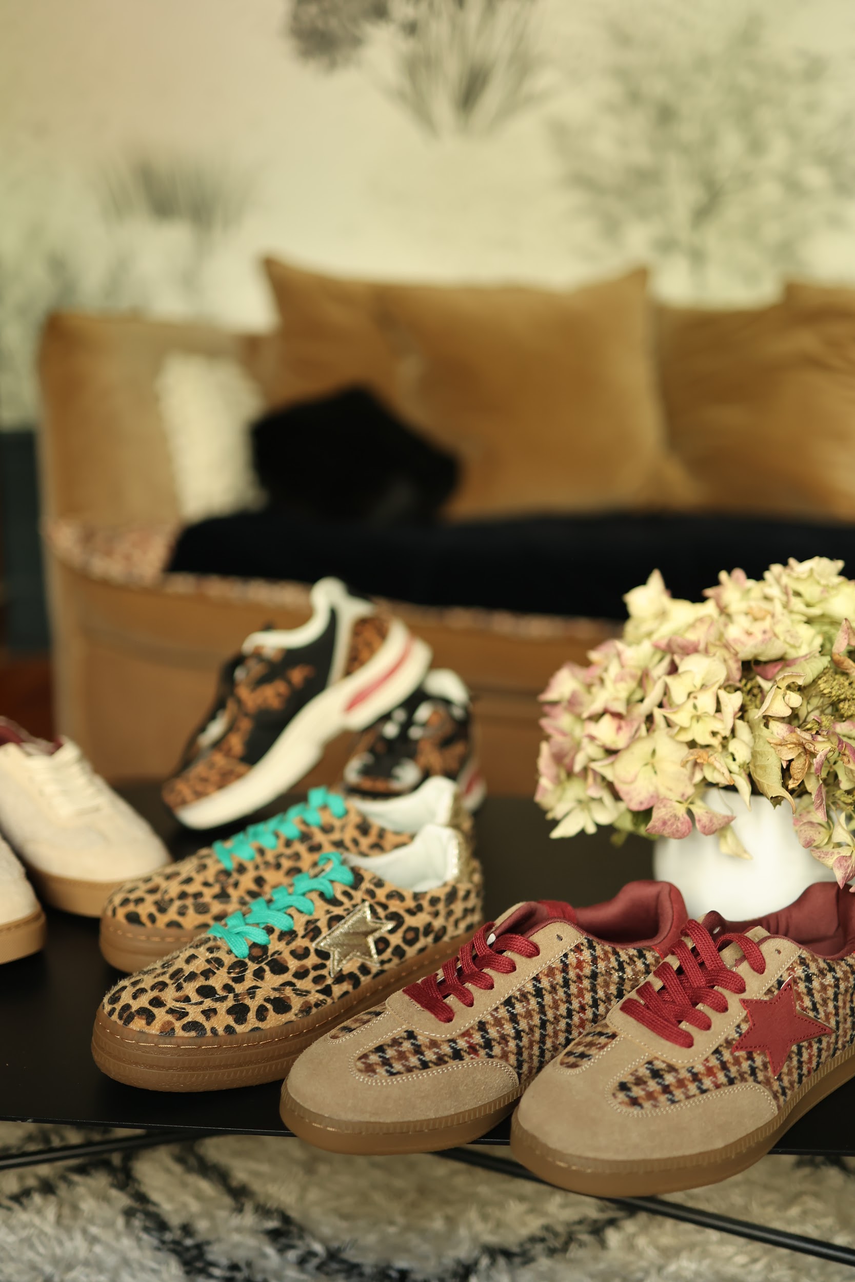 Baskets Léopard, or et vert flashy – Image 7