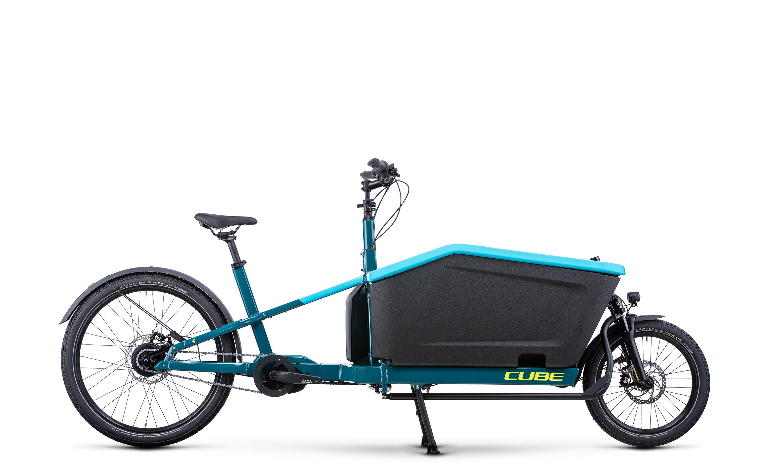 Vélo Cargo Hybrid 500 blue Lime – Image 2